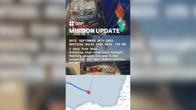 La Flotilla alerta del acercamiento de varios buques tras entrar en zona de riesgo