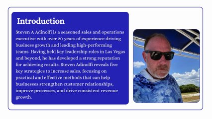 Steven A Adinolfi Reveals 5 Key Strategies to Increase Sales