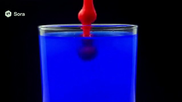 Disolución de líquidos generada con Sora 2