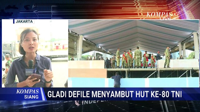 Gladi Upacara & Defile HUT ke-80 TNI di Monas Libatkan AD, AL, dan AU