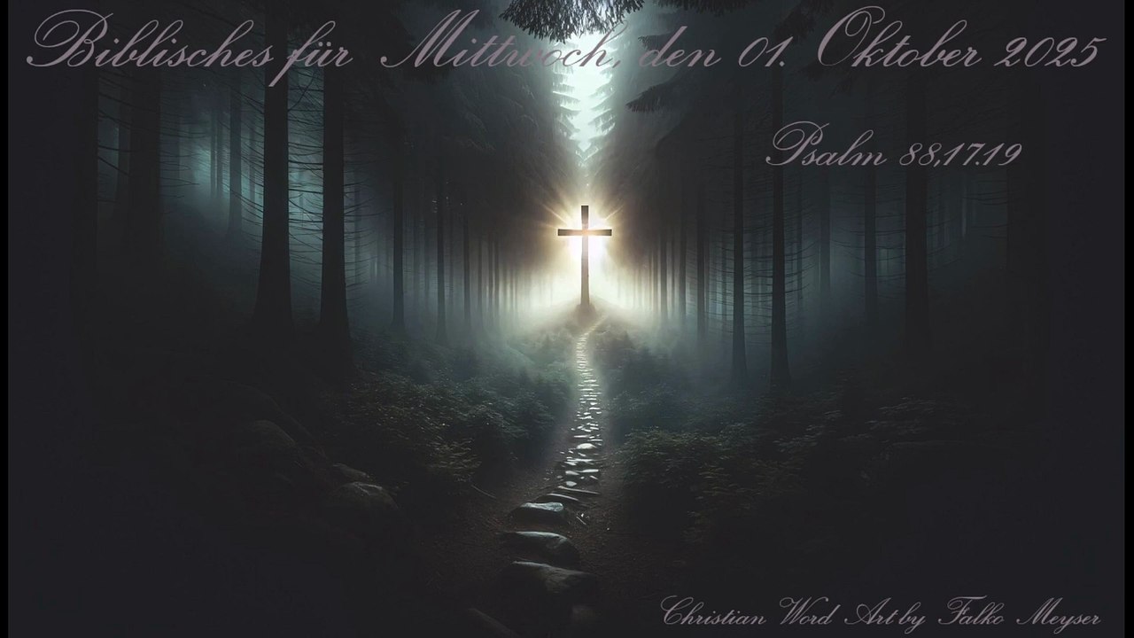 Biblisches für Mittwoch, den 01. Oktober 2025, zu Psalm 88,17.19