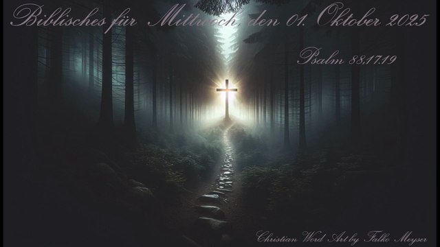 Biblisches für Mittwoch, den 01. Oktober 2025, zu Psalm 88,17.19