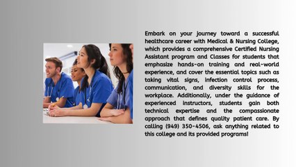 Classes for Certified Nursing Assistant