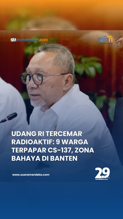 Udang RI Tercemar Radioaktif: 9 Warga Terpapar Cs-137, Zona Bahaya di Banten