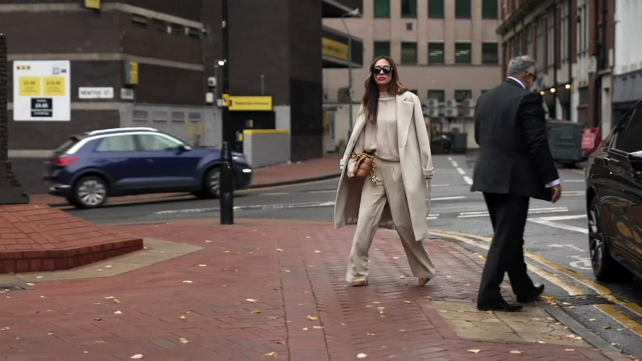 Myleene Klass arrives at Birmingham Crown Court