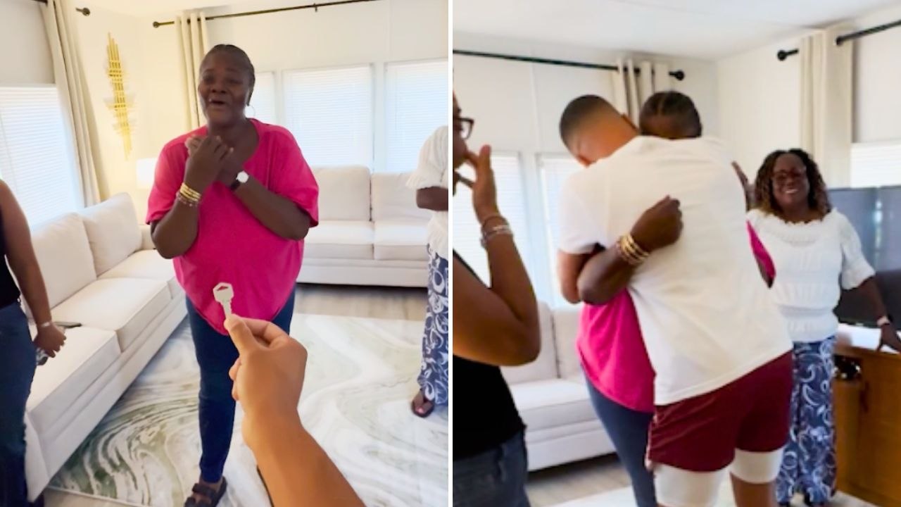 Nephew Surprises Aunt With New Home After Hers Burned Down | Happily TV