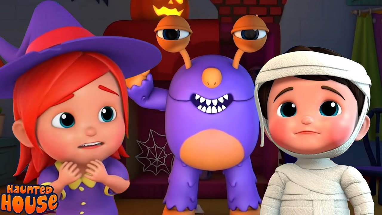 Monster In The Dark | Haunted House Halloween Nursery Rhymes | 4K Kids Songs
