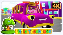 Purple Wheels on the Bus | Nursery Rhymes & Kids Songs in 4K