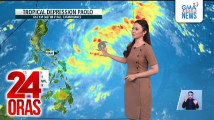 Signal no. 1 nakataas sa hilagang bahagi ng Catanduanes dahil sa Bagyong Paolo | 24 Oras