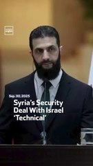 Syria’s Security  Deal With Israel  ‘Technical’