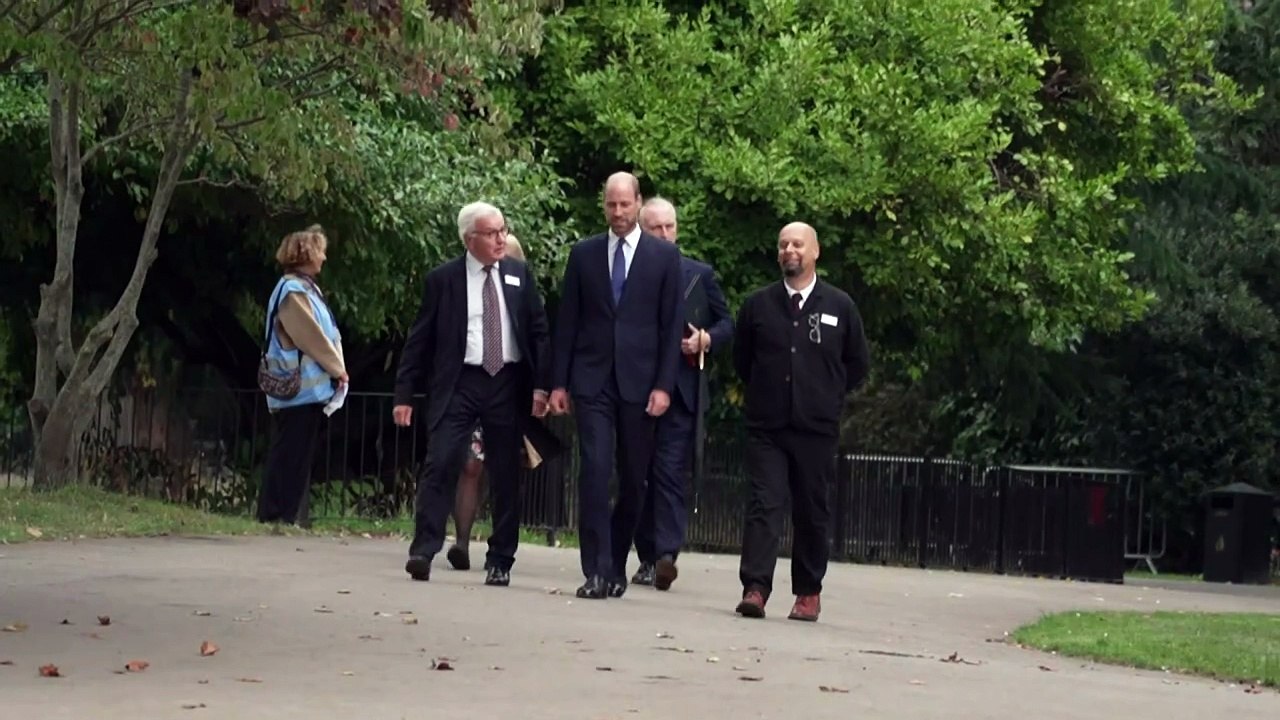 Prince William arrives at Global Humanitarian Memorial