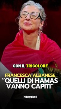 Robby Giusti - CLAMOROSA DICHIARAZIONE DELLA RELATRICE DELL'ONU.Francesca Albanese col Tricolore sulle spalle: 'Hamas sta animando una rivoluzione globale' .Cosa ne pensi?#Notizie #news #dibattito #clamoroso #meloni #salvini #van
