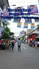 Morning Rush on Wagas Street in Tondo, Manila, Philippines