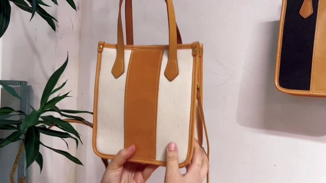Exquisite Vegetable Tanned Leather Canvas Mini Tote – Timeless Crossbody | SYMONHO