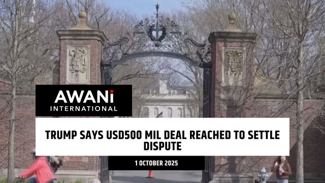 Trump says USD500 mil deal reached to settle dispute
