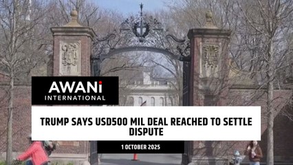 Trump says USD500 mil deal reached to settle dispute