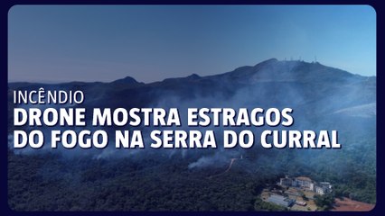 Imagens aéreas: Serra do Curral destruída pelo fogo em BH
