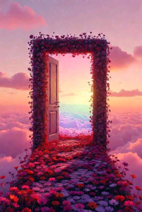 steps towards the door