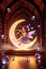 fairy has a crescent moon