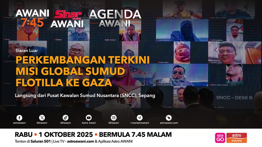 Agenda AWANI: Perkembangan terkini misi Global Sumud Flotilla ke Gaza ...