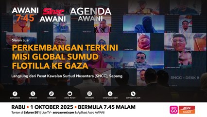 Agenda AWANI: Perkembangan terkini misi Global Sumud Flotilla ke Gaza