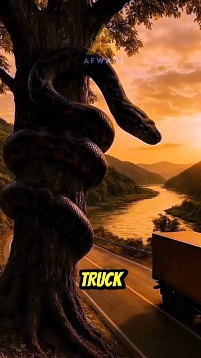 Giant Python on the Road