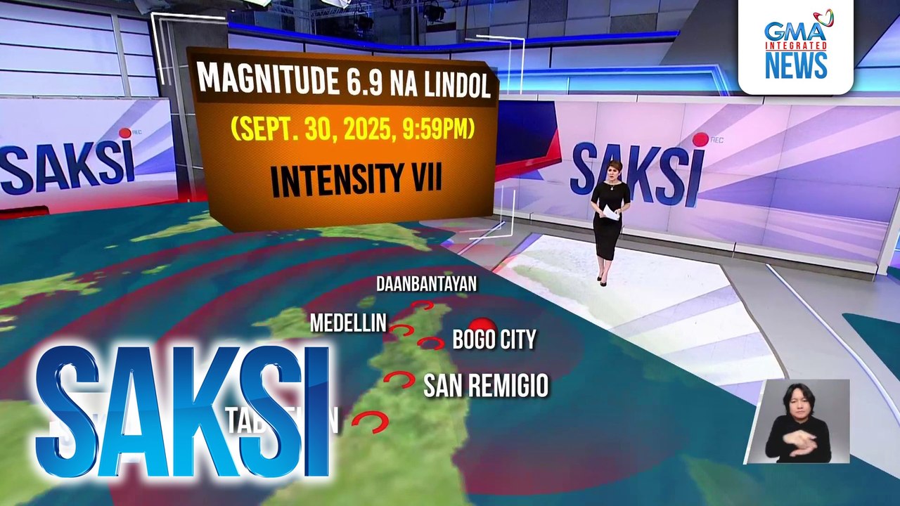 Magnitude 6.9 na lindol na yumanig sa Visayas, limang kilometro lang ang lalim ng pinagmulan | Saksi