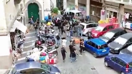 Ataque dos adeptos do Napoli aos do Sporting