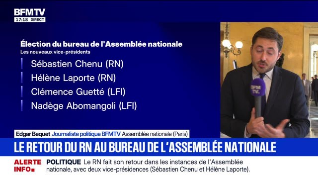Marschall Truchot : Le retour du RN au bureau de l'Assemblée nationale - 01/10