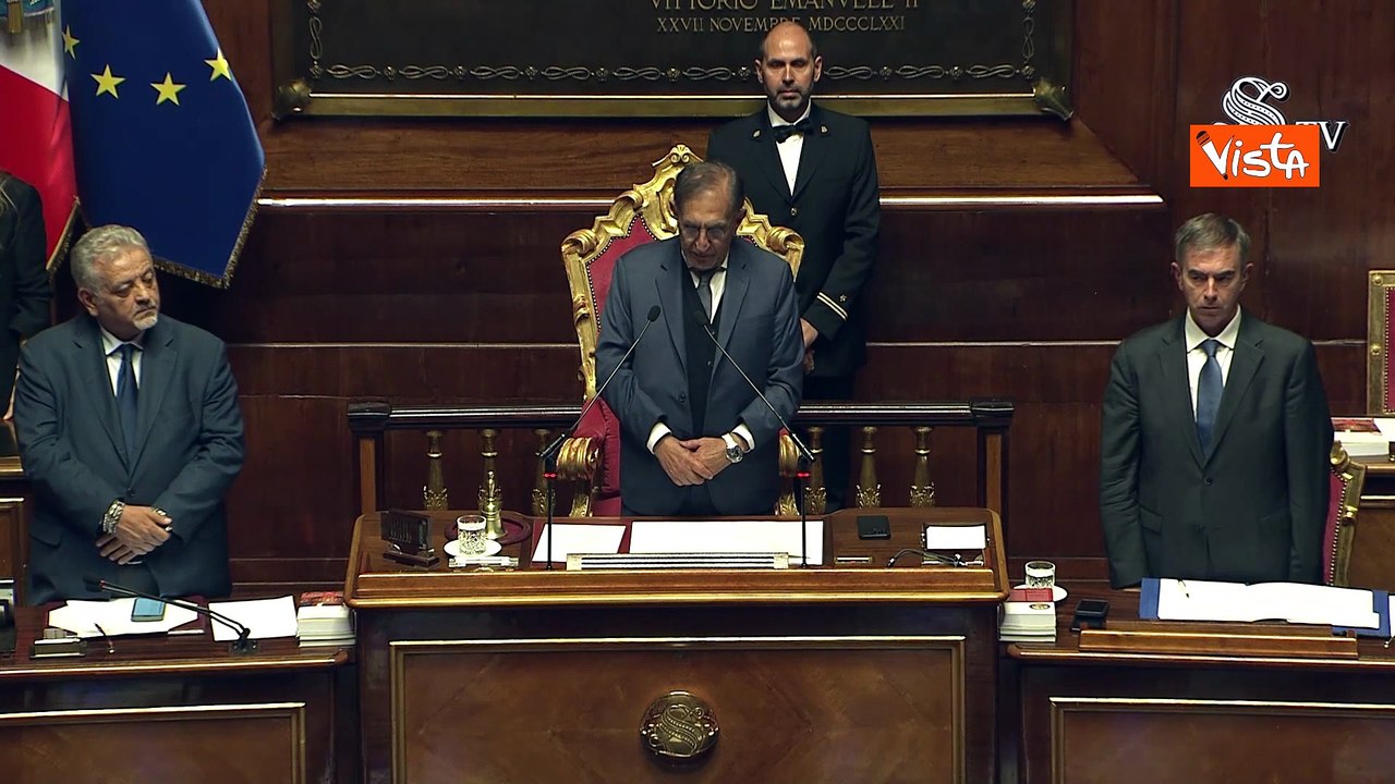 La Russa commemora militari scomparsi in incidente aereo al Circeo, minuto silenzio in Aula Senato