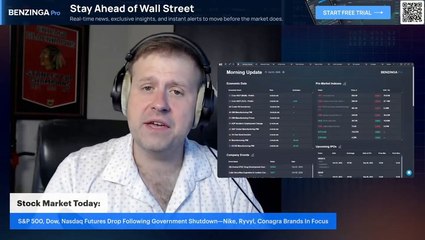 Stock Market Today: S&P 500, Dow, Nasdaq Futures Drop Following Government Shutdown—Nike Earnings In Focus