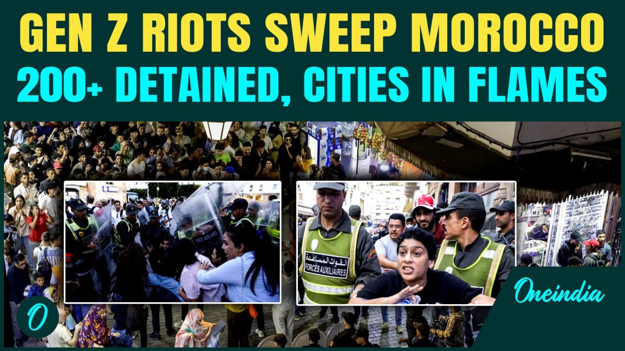 Morocco Genz Protest Sparks Violent Uprising Across Cities, 200+ Detained, Police Vehicles Torched