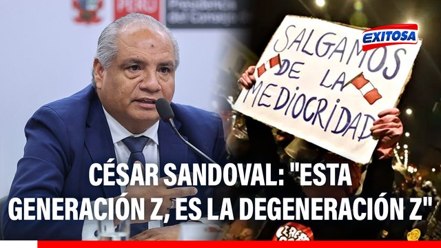 Ministro Sandoval sobre marchas de la 'Generación Z': O son ingenuos o son manipulados por fuerzas extremistas que quieren desestabilizar al país