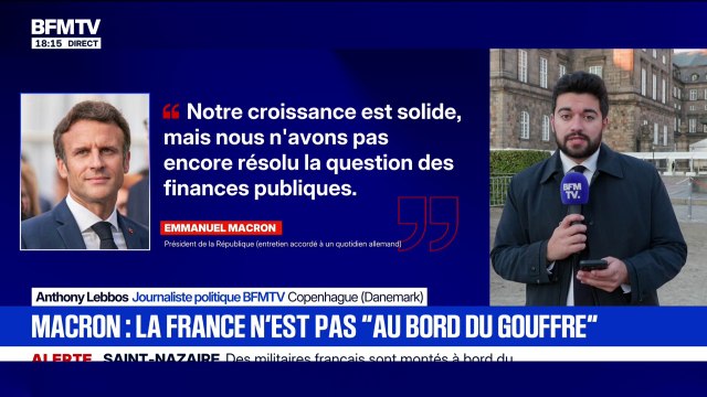 Dans une interview au quotidien allemand Frankfurter Allgemeine Zeitung, Emmanuel Macron estime que la France n'est pas au bord du gouffre