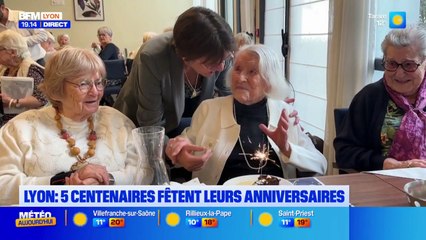 Lyon : 5 centenaires fêtent leurs anniversaires