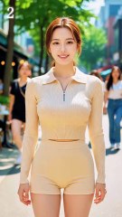 街拍美女5選 - 37 | 4K AI美女街頭時尚 | Beautiful Asian Girls Street Fashion Lookbook #shorts #aigirl