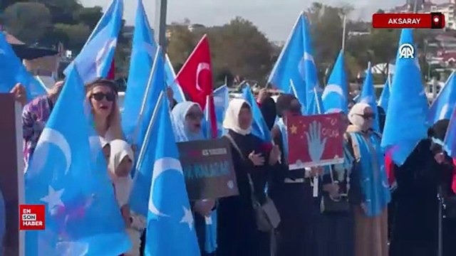 İstanbul'da Çin'in Uygur Türklerine karşı uyguladığı politikalar protesto edildi