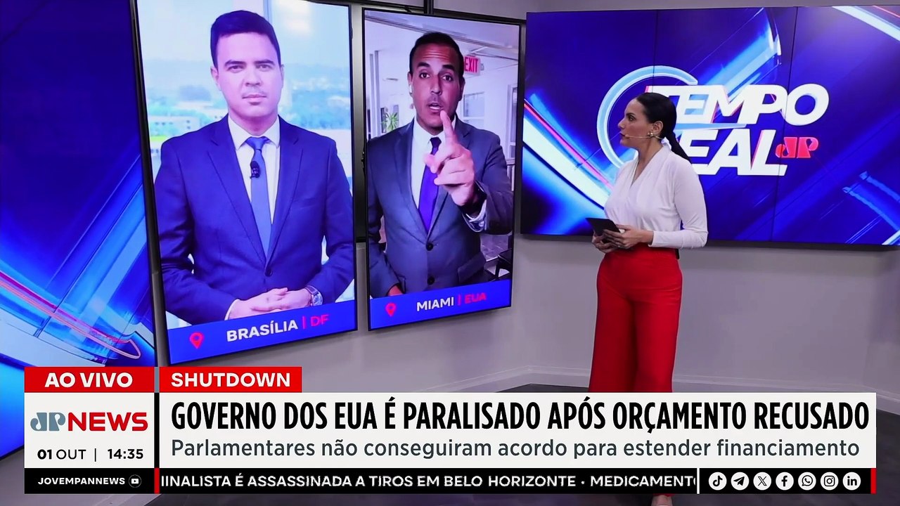 Congresso dos EUA não aprova orçamento e governo entra em paralisação | TEMPO REAL