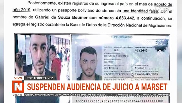 Suspende audiencia de 7 exfuncionarios de Segip q facilitaron documentos a Marset