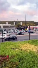 Armed police on Penistone Road, Sheffield