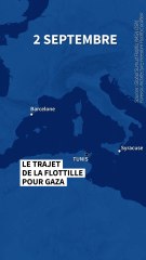 Le trajet de la flottille pour Gaza