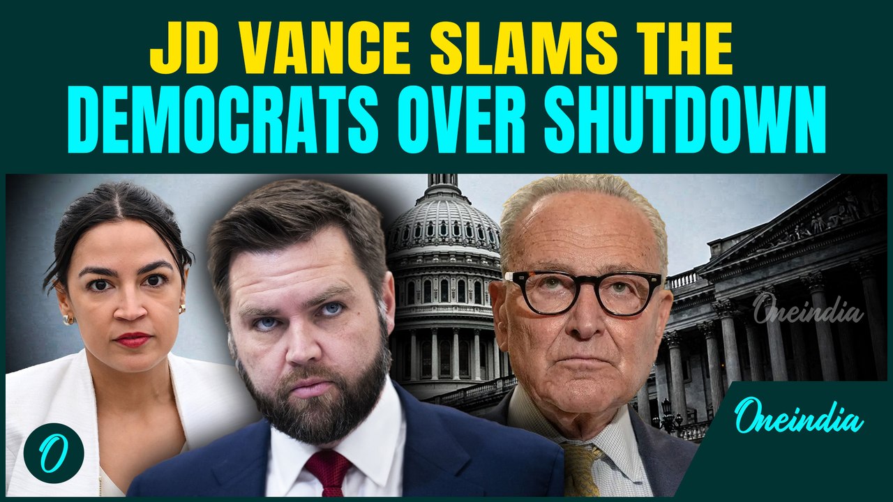 JD Vance Rips into Far-Left Democrats Chuck Schumer & Alexandria Cortez for the govt shutdown| Watch