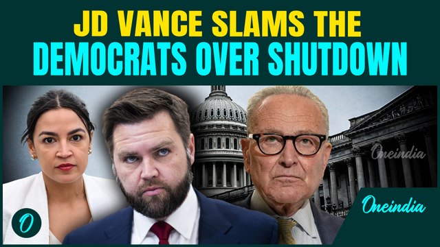 JD Vance Rips into Far-Left Democrats Chuck Schumer & Alexandria Cortez for the govt shutdown| Watch