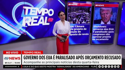 CONGRESSO DOS EUA NÃO APROVA ORÇAMENTO E GOVERNO ENTRA EM PARALISAÇÃO | TEMPO REAL - 01/10/25