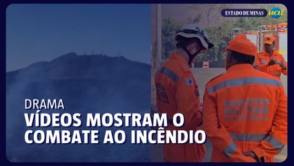Veja imagens do combate ao incêndio na Serra do Curral em BH