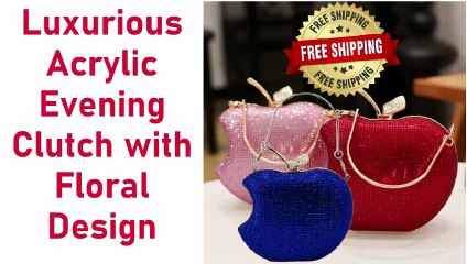 Most luxurious evening party diamond women's clutch