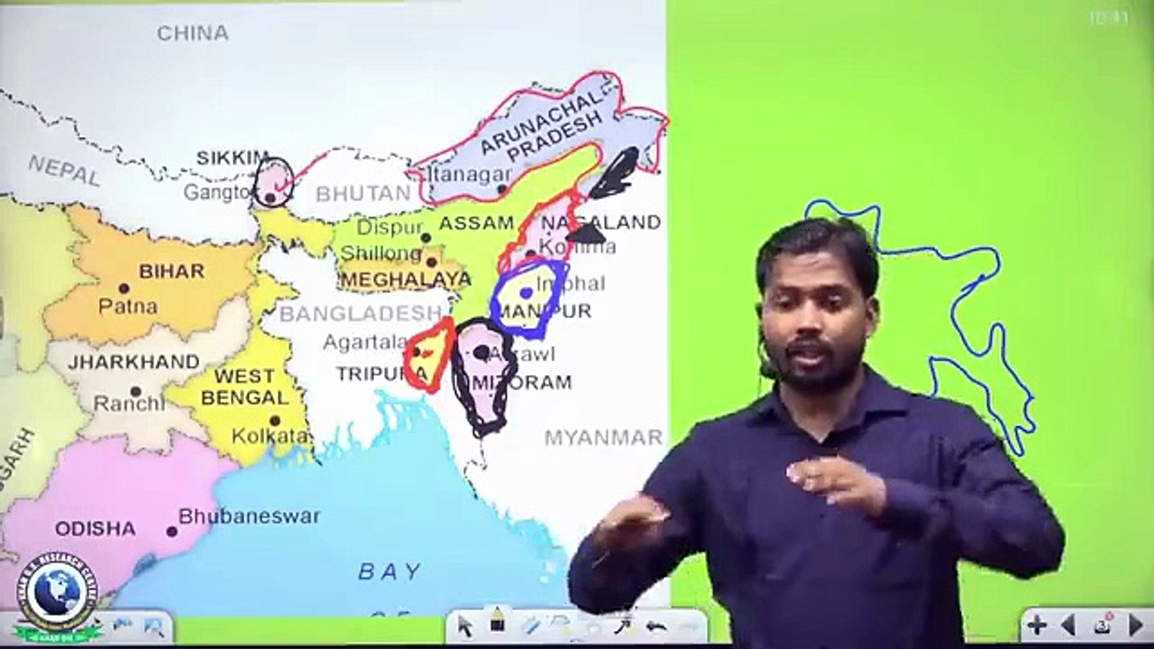 Map Class 18( North East States )