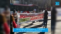 En La Plata se movilizaron a 7 y 50 por la Ley de Discapacidad y jubilaciones