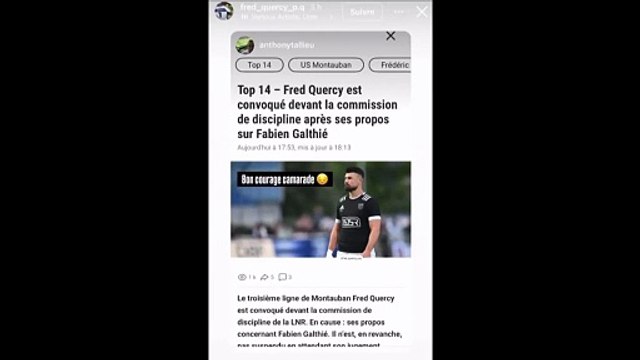 Quercy réagit à sa convocation... avec l'hymne soviétique - Rugby - Top 14 - Montauban