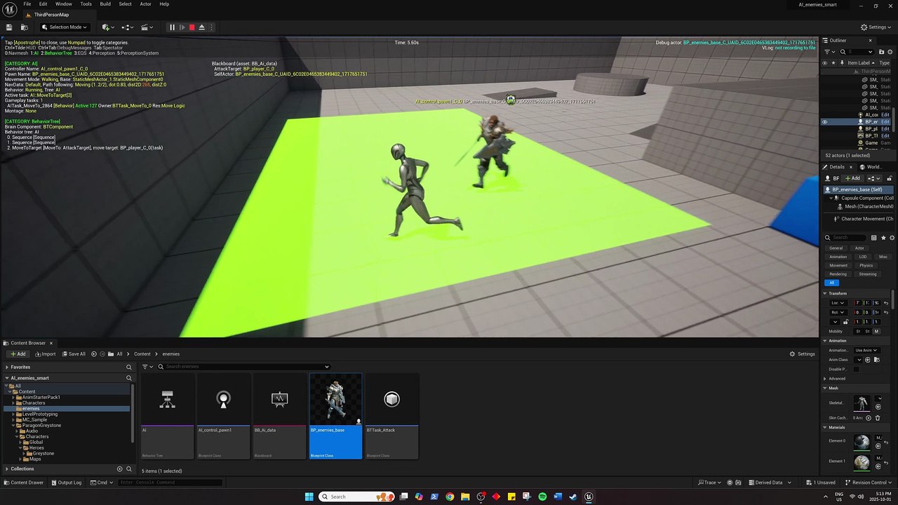 AI Attack player Unreal engine